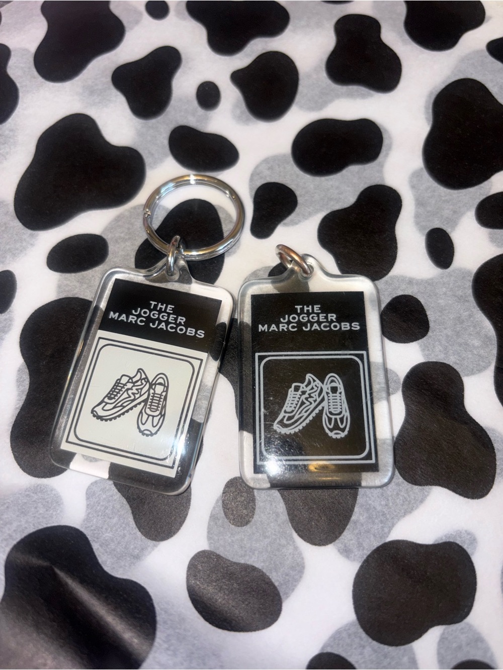 Marc Jacobs Black & White Jogger Keychain Duo